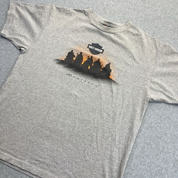 Vintage 2004 Harley Davidson T-Shirt Mens XL Gray Motorcycle Holoubek USA Made - Picture 1 of 11